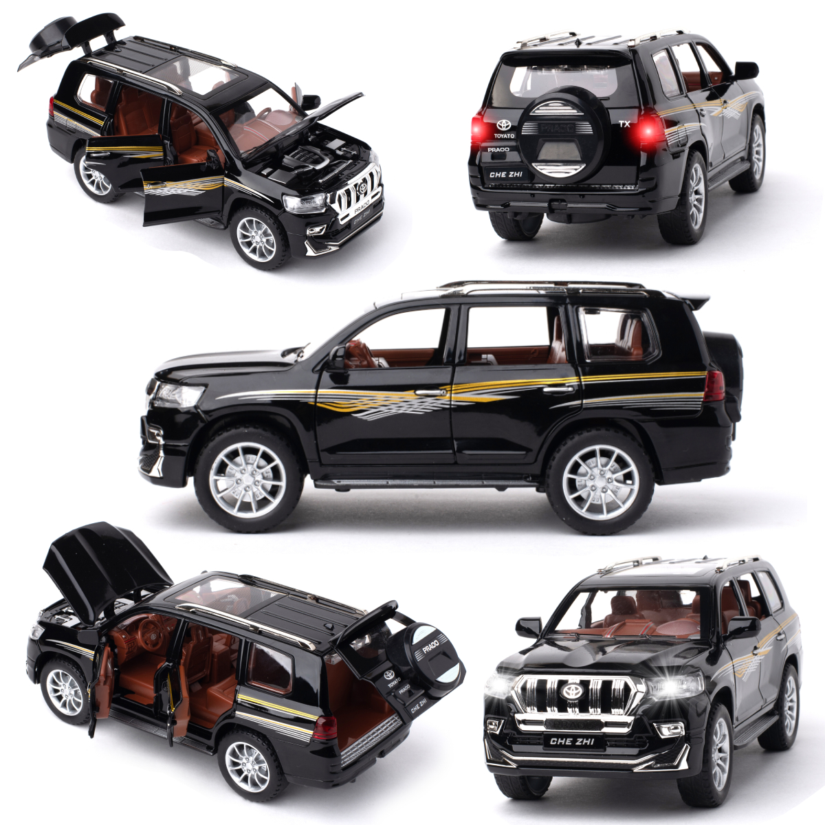 Внедорожник Che Zhi Toyota 1:24 CZ124blk - фото 5