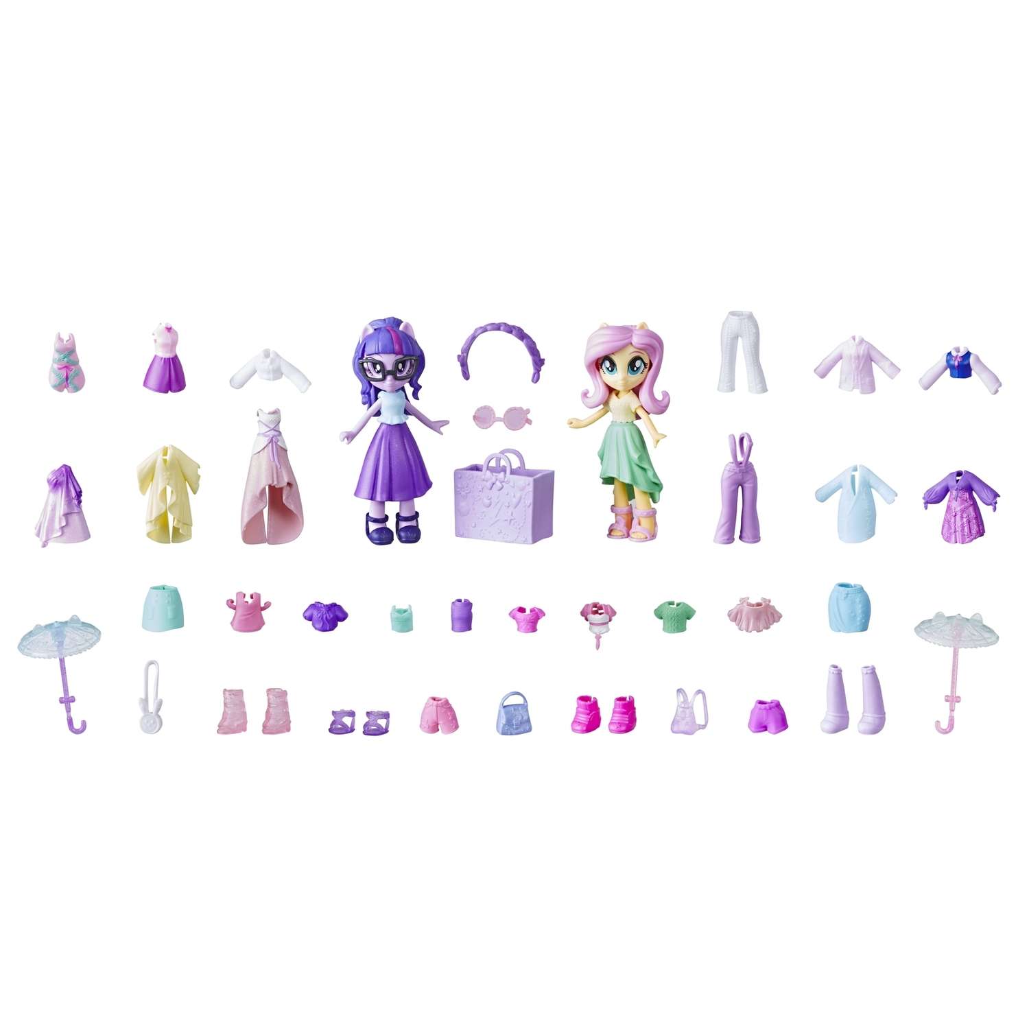 Набор игровой MLP Equestria Girls Мини-кукла Твайлайт и Флаттершай E4273EU4 E3130EU4 - фото 1