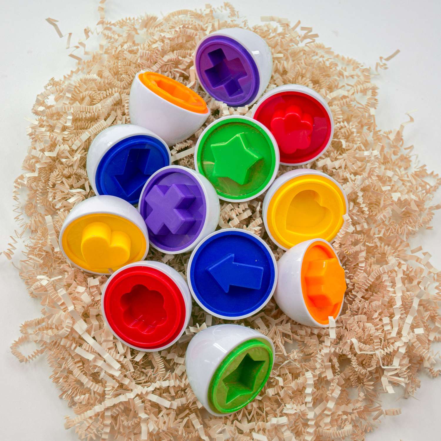 Развивающая игрушка Сортер Quanle toys Найди Яйцо Половинка к половинке - фото 1