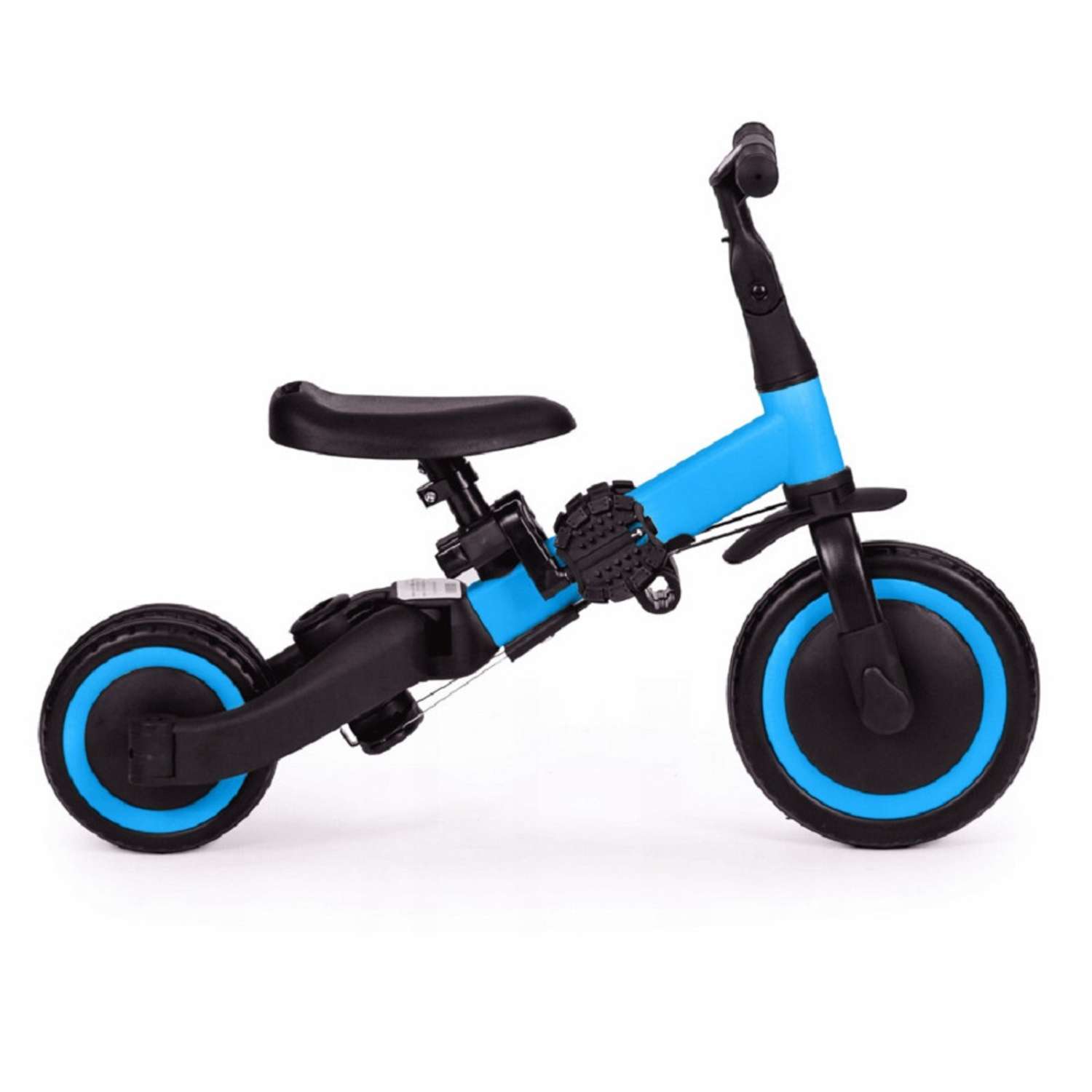 Беговел-велосипед R-Wings детский 4в1 с родительской ручкой синий - фото 9
