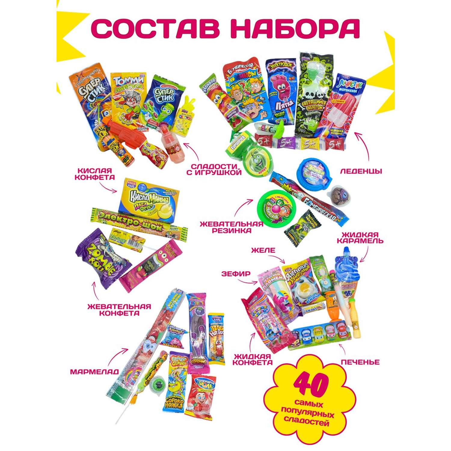 Сладкий набор VKUSNODAY подарочный 40 конфет - фото 2