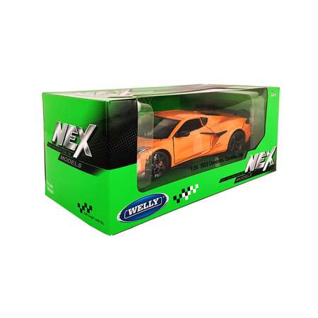 Машинка Welly 1:24 Chevrolet Corvette Z06 оранжевая