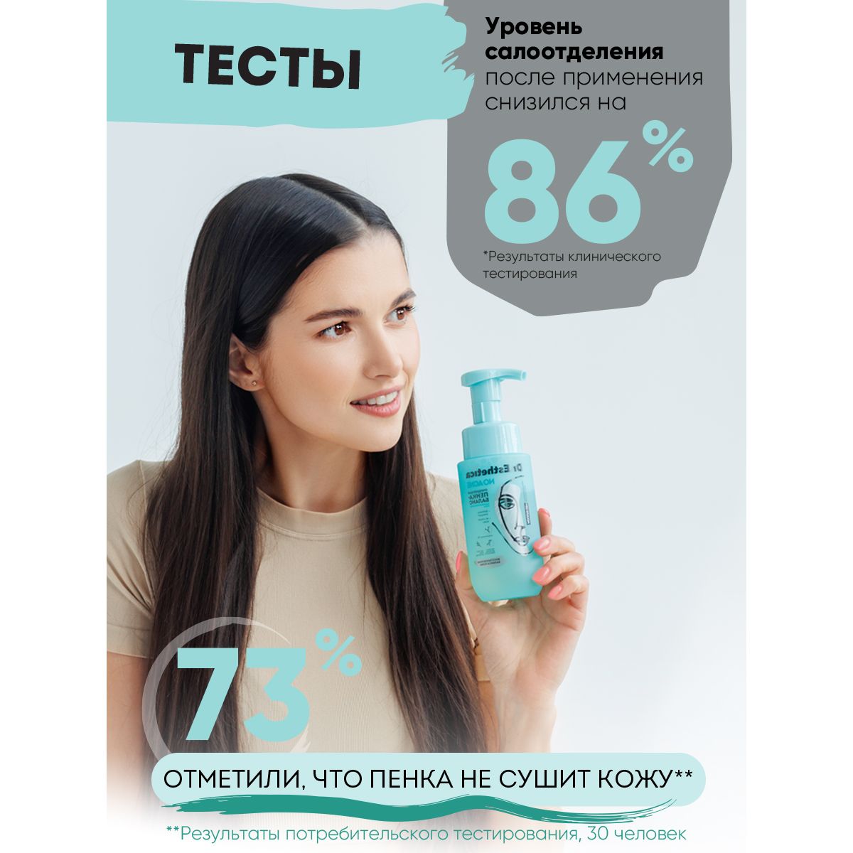 Пенка-баланс Dr. Esthetica очищающая от прыщей 200 мл - фото 6