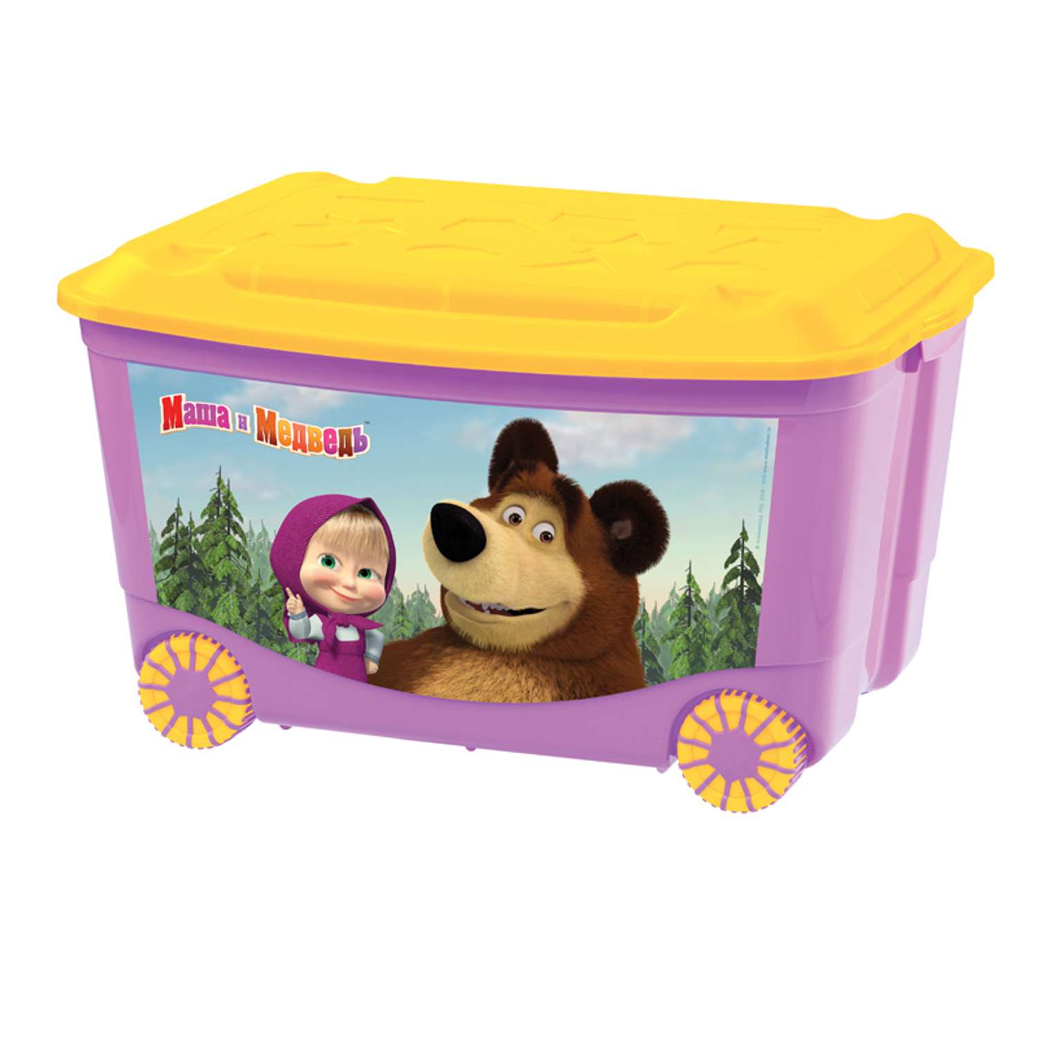 Ящик для игрушек Маша и Медведь Маша и Медведь на колесах в ассортименте - фото 1
