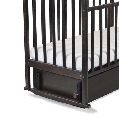 Детская кроватка СКВ Митенька прямоугольная, поперечный маятник (венге)