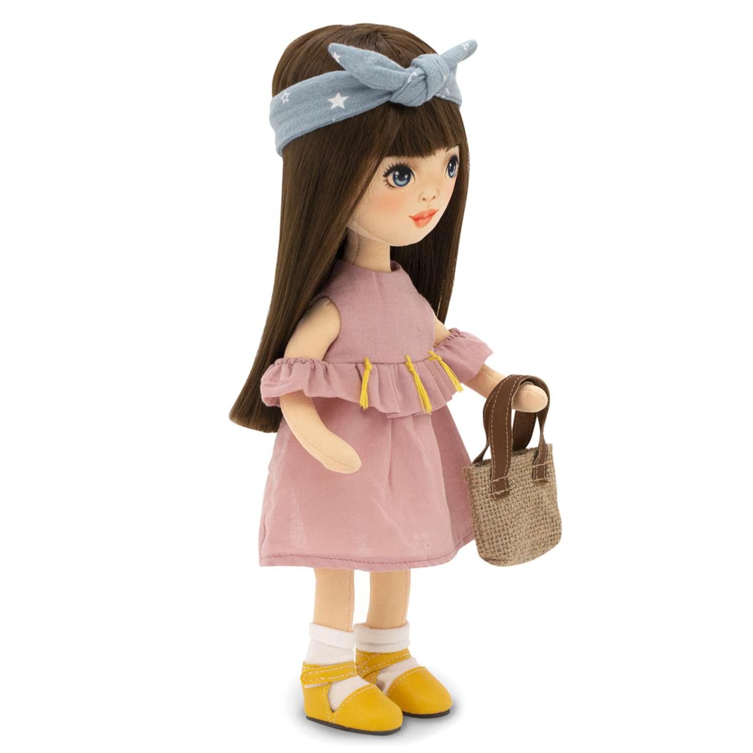 Каркасная мягкая кукла Orange Toys Sweet Sisters Sophie в платье с кисточками 32см Серия Лето SS03-21 - фото 3