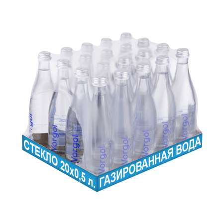 Вода питьевая в стекле Vorgol природная артезианская газированная 20 шт по 0.5 л