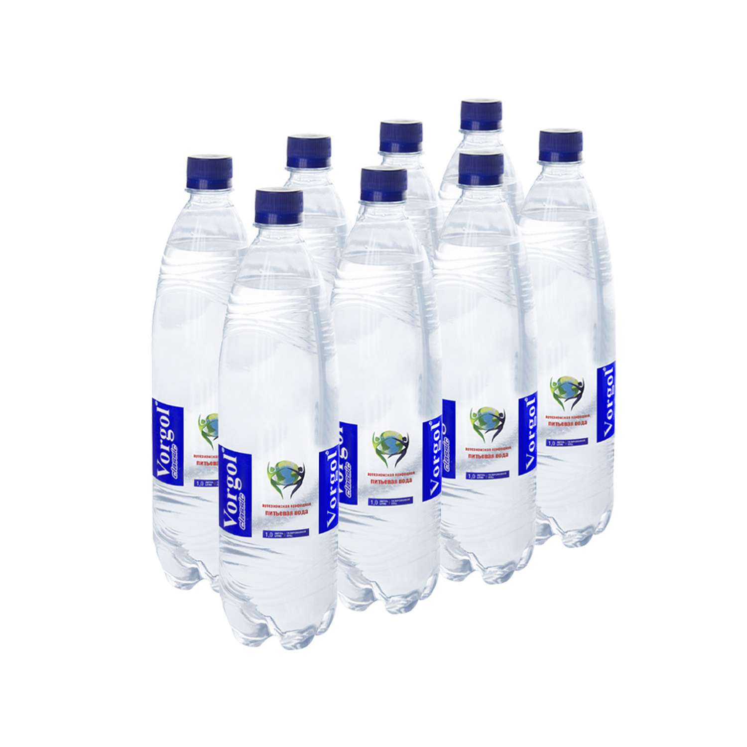 Вода питьевая Vorgol природная артезианская газированная 8 шт по 1л - фото 1
