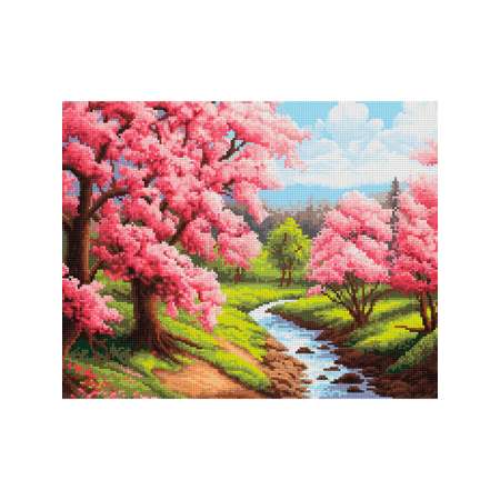 Алмазная мозаика Art on Canvas холст на подрамнике 40х50 см Сливовый сад