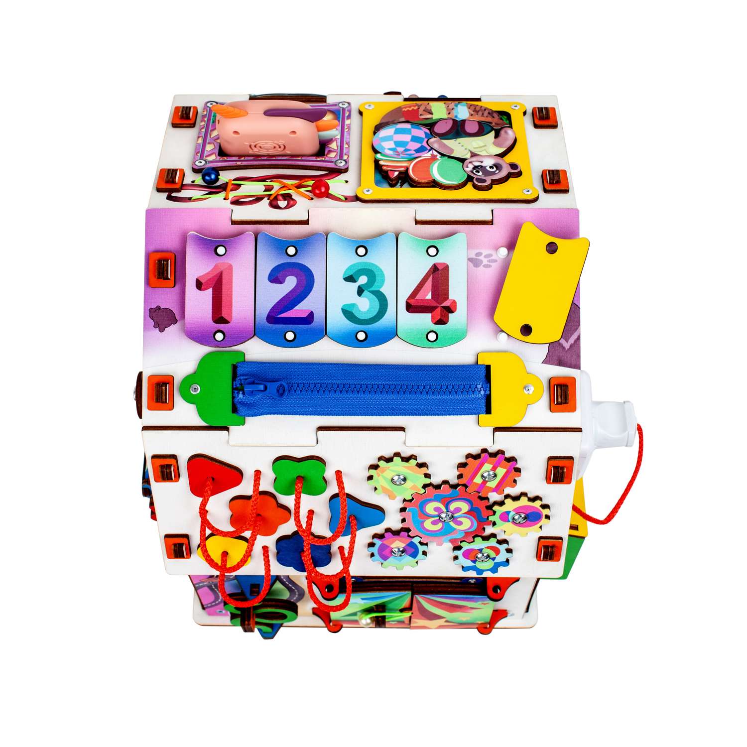 Бизиборд Jolly Kids Развивающий домик со светом Телефончик - фото 5