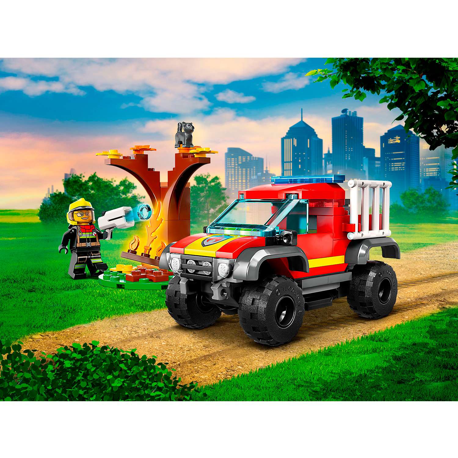 Конструктор детский LEGO City Спасательный пожарный внедорожник 60393 - фото 5