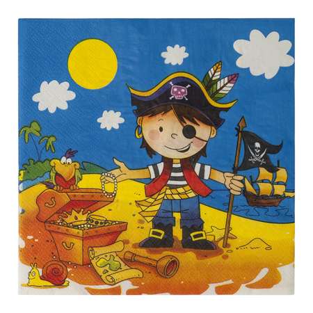 Салфетка GCI Маленький пират 12шт 1502-1284(1286) в ассортименте