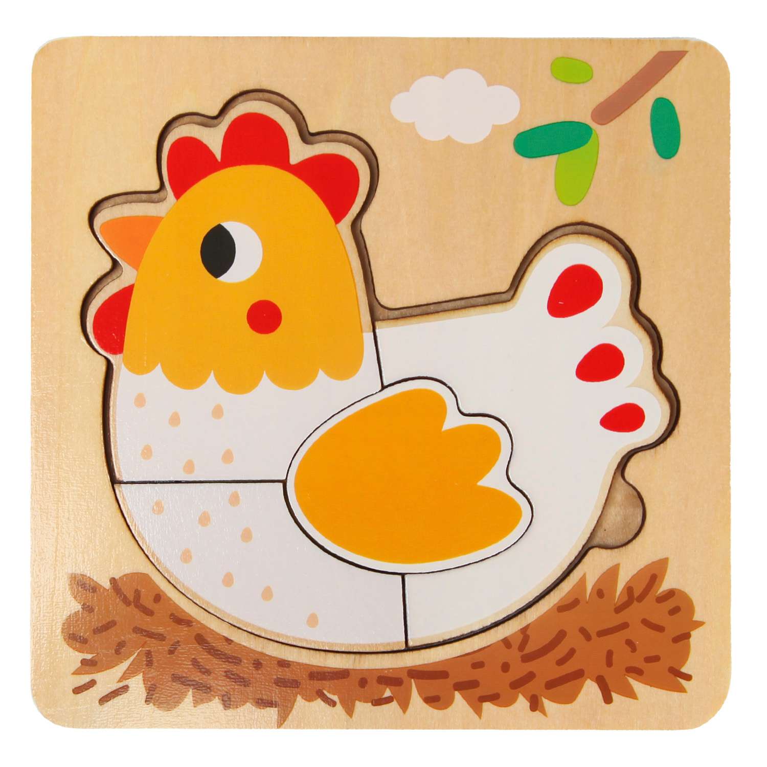 Набор игровой BabyGo Рамка-пазл Курица - фото 1
