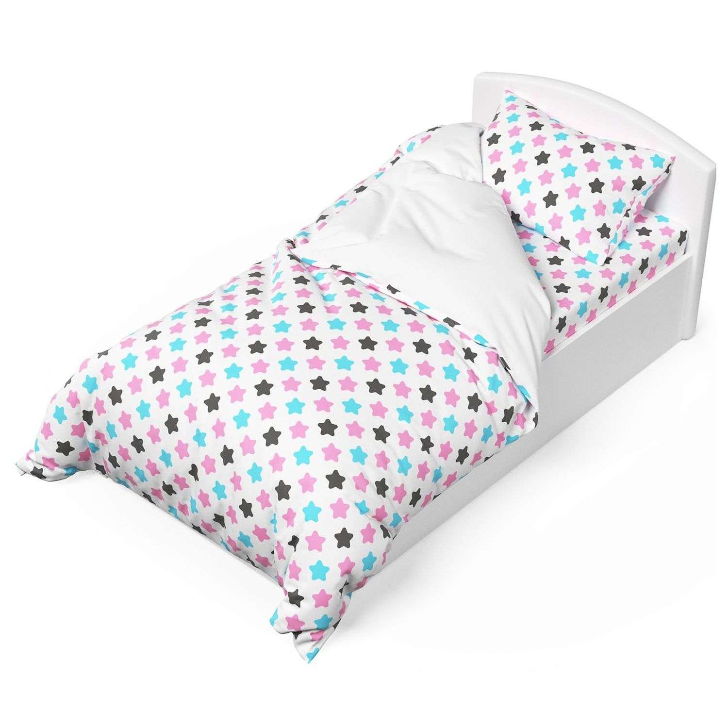 Комплект постельного белья Капризун Розовые звезды 1.5спальный 3предмета - фото 1