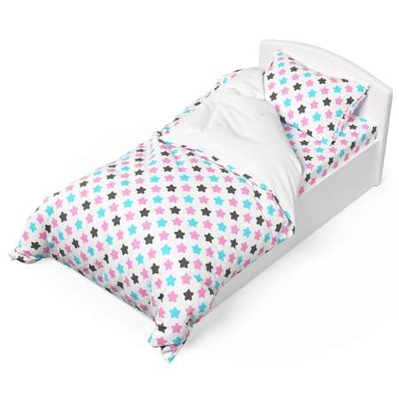 Комплект постельного белья Капризун Розовые звезды 1.5спальный 3предмета