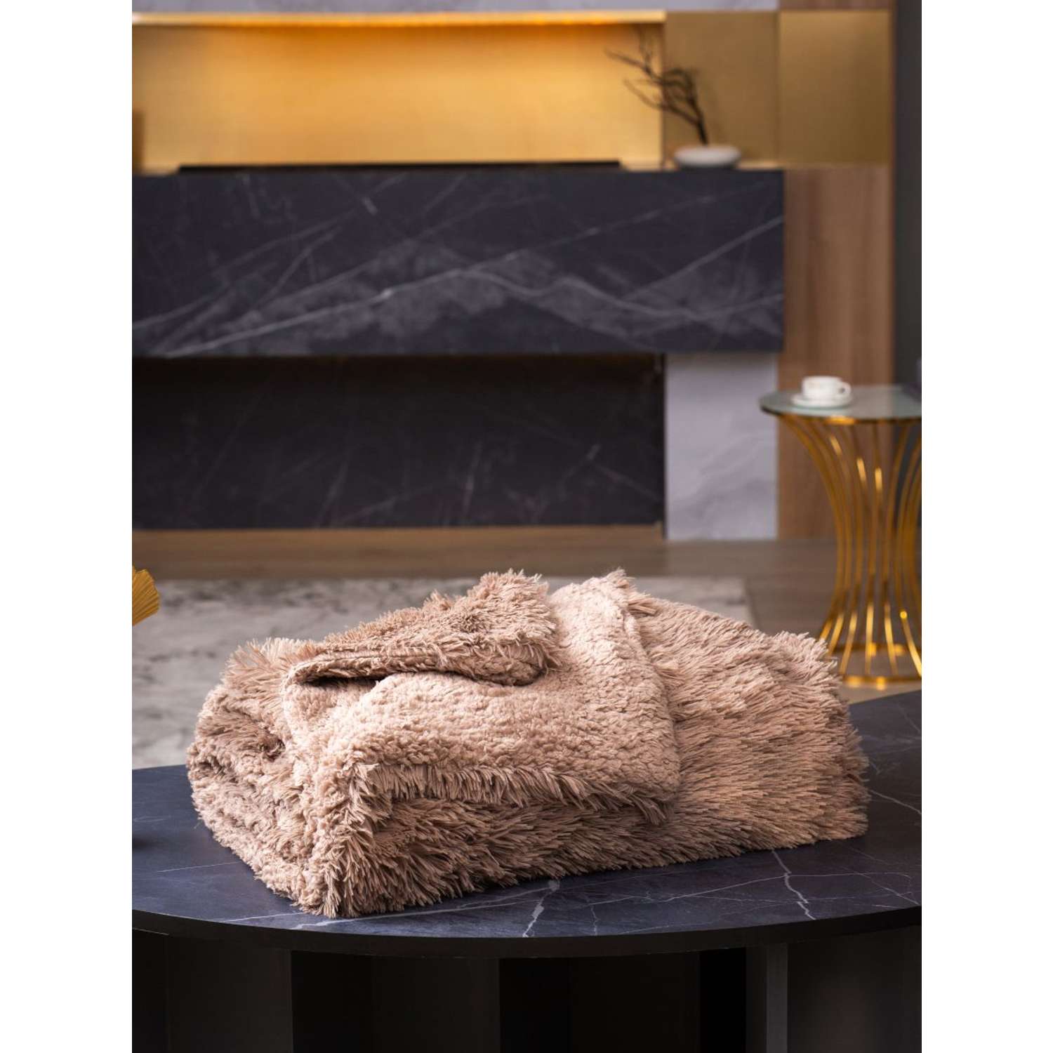 Плед Arya Home Collection Пушистый 200х220 Parison меховое на диван кровать - фото 7