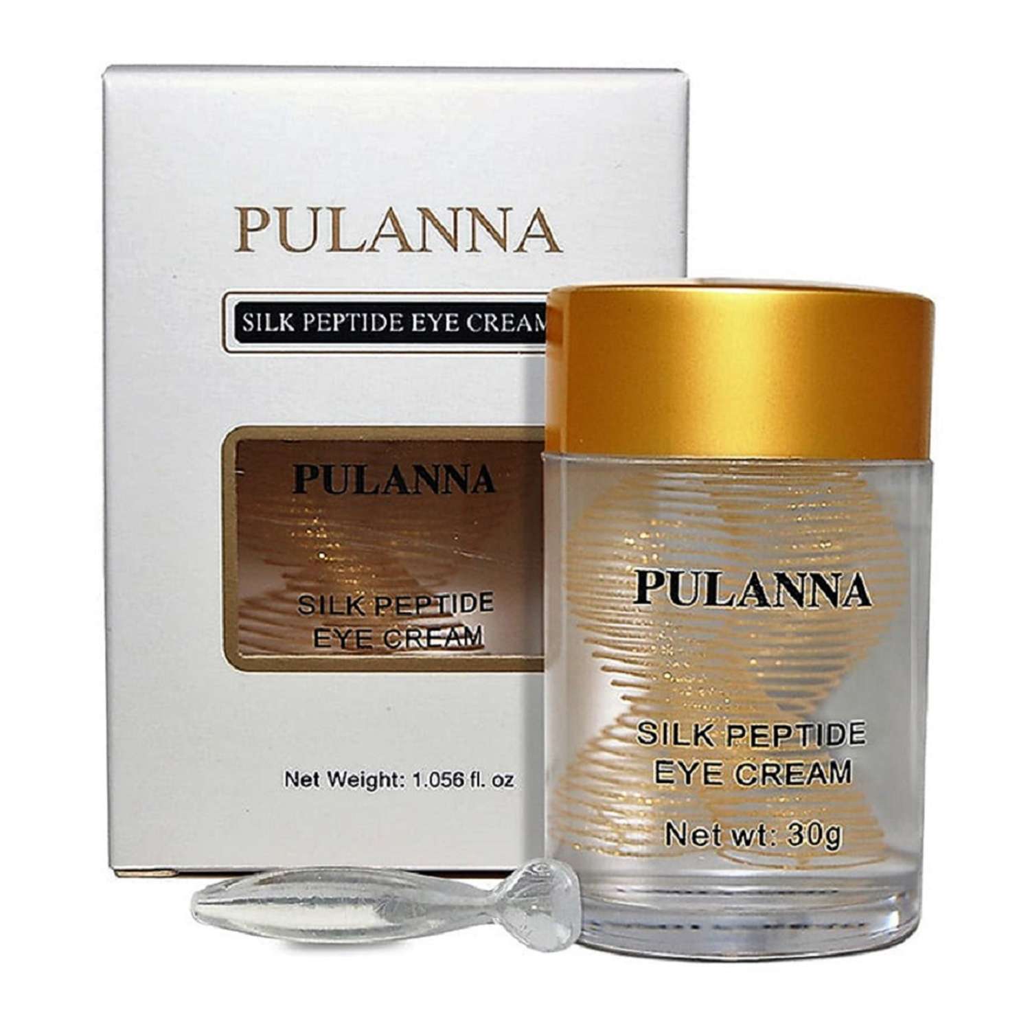 Крем для век PULANNA от морщин с пептидами шелка гиалуроновой кислотой витамином Е- Silk Peptide Eye Cream 30г - фото 1