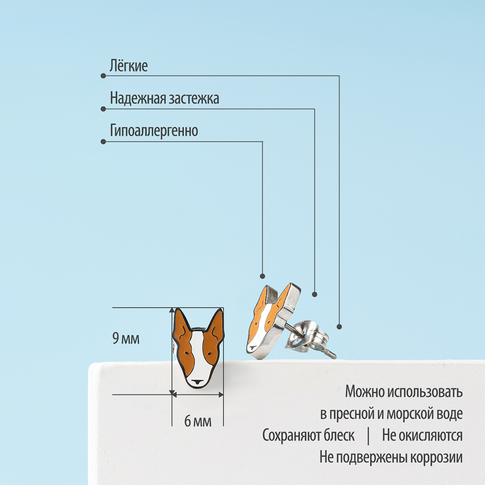 Серьги-гвоздики CAROMIC 222557 - фото 4