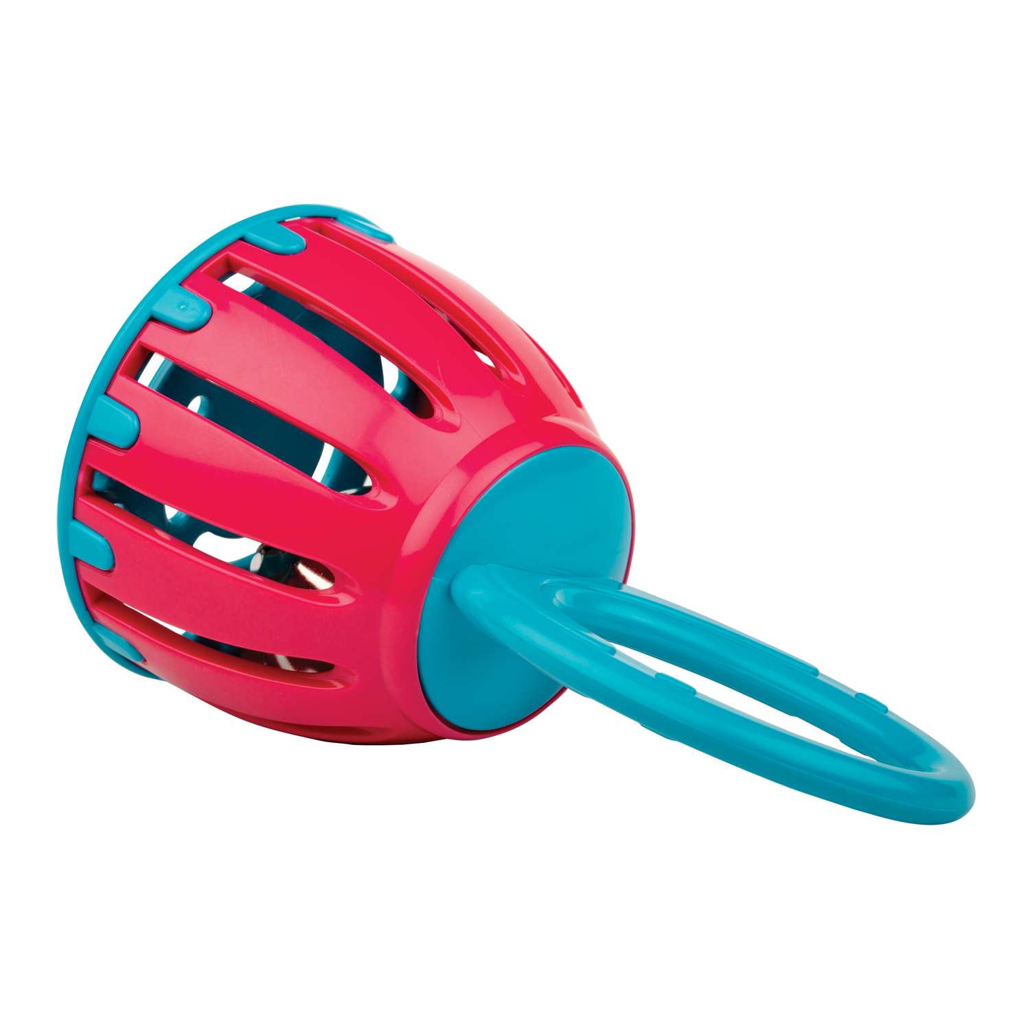 Погремушка Halilit пластмассовая с ручкой Колокольчик цвет розово-голубой - фото 1