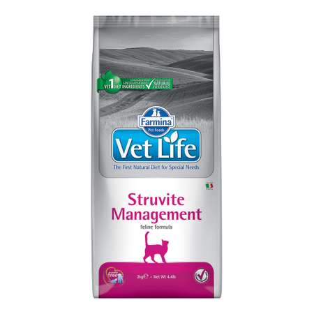 Корм сухой для кошек Farmina VetLife 2кг при мочекаменной болезни