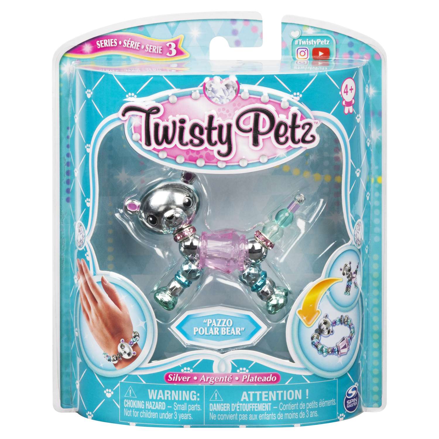 Набор Twisty Petz Фигурка-трансформер для создания браслетов Pazzo Polar Bear 6044770/20116682 - фото 1