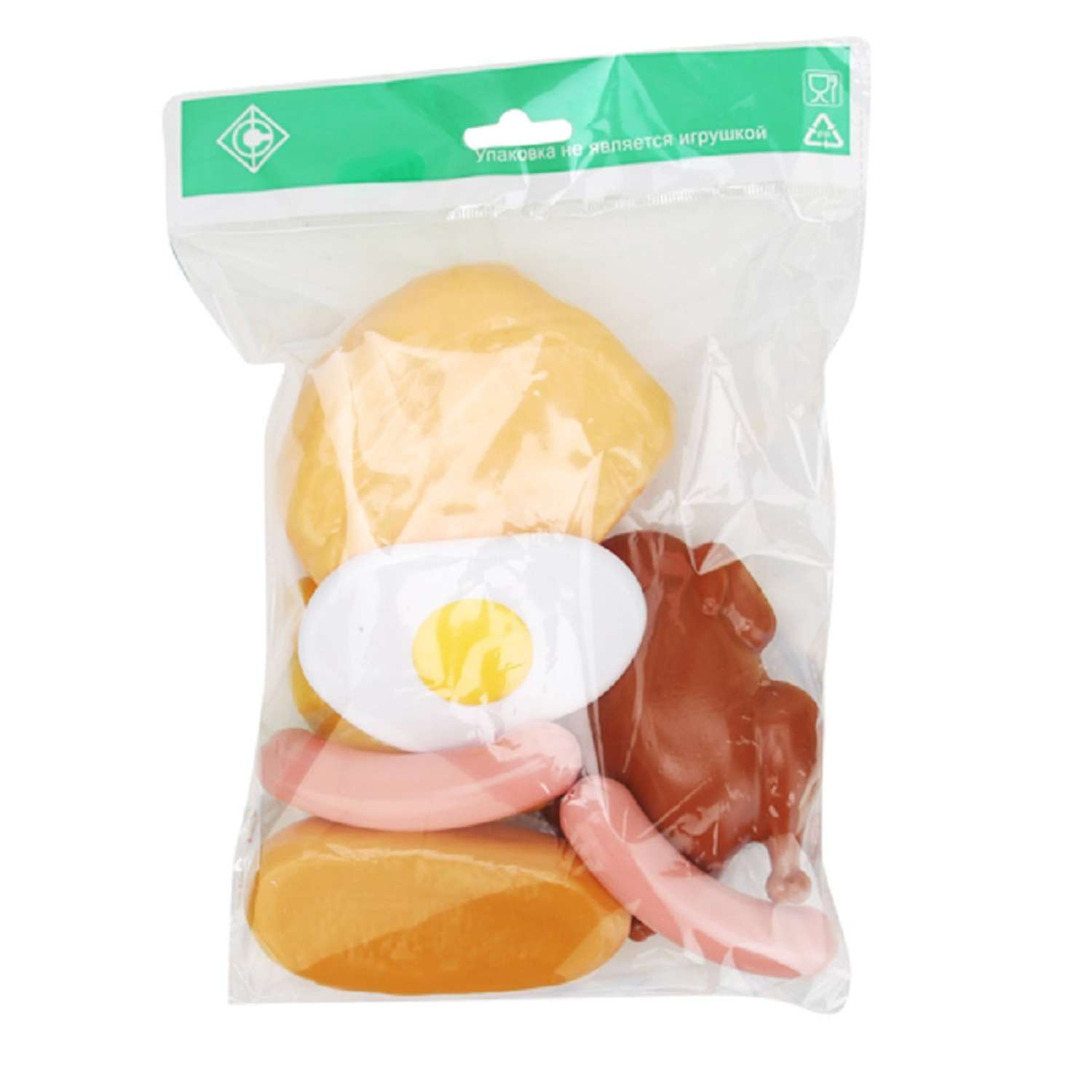 Набор продуктов СОВТЕХСТРОМ хлеб батон круассан яичница курица сосиски - фото 6