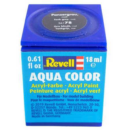 Аква-краска Revell черно-серая матовая