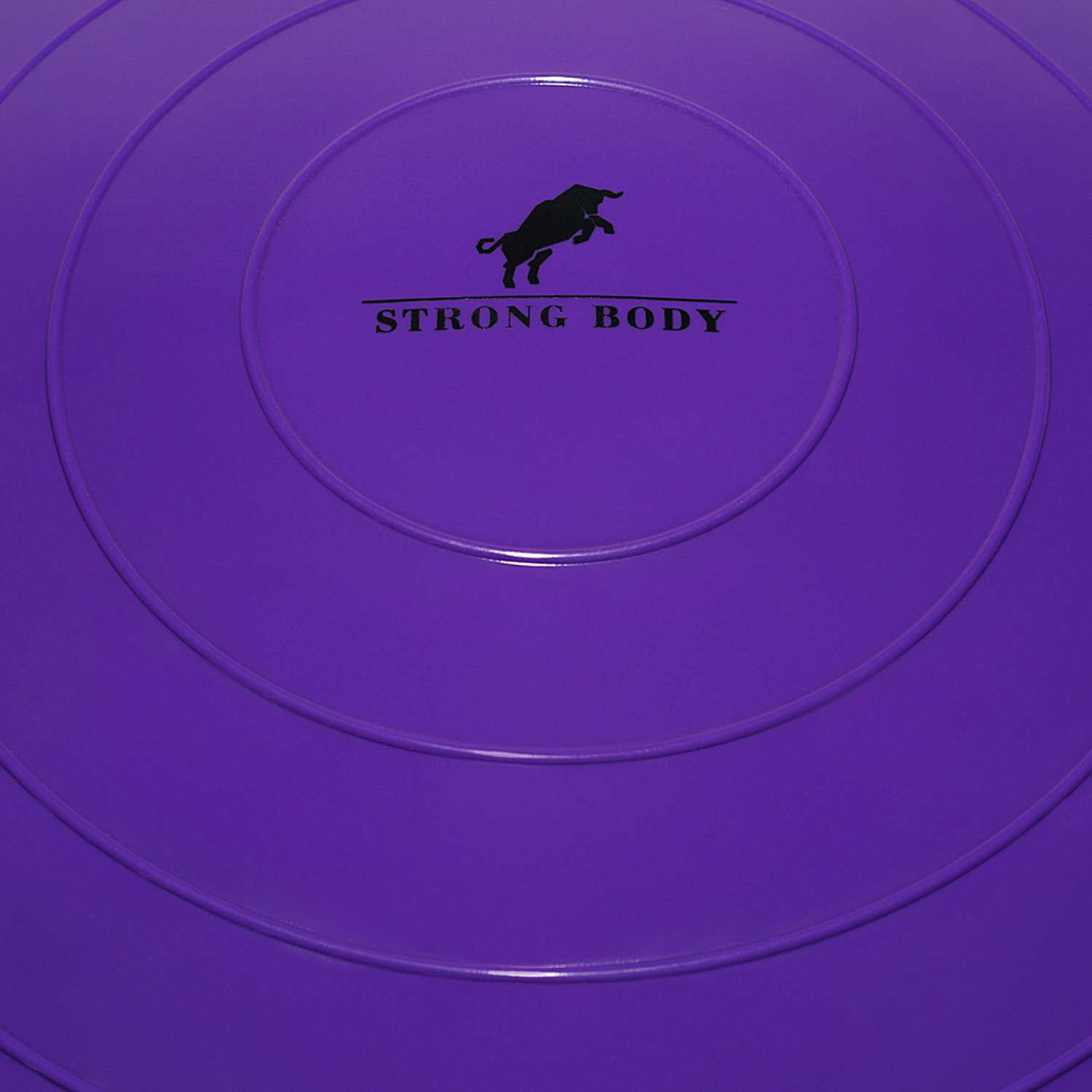 Балансировочная полусфера BOSU STRONG BODY PROFI в комплекте со съемными эспандерами фиолетовая - фото 7