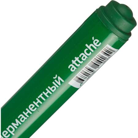Маркер перманентный Attache универсальный зеленый 2-3 мм 15 шт