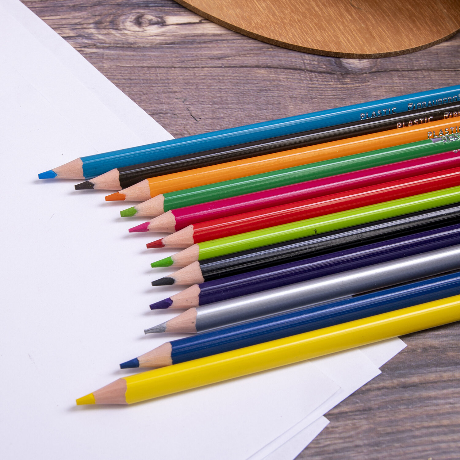 Карандаши цветные Brauberg для рисования набор 12 цветов для детей художественные - фото 4
