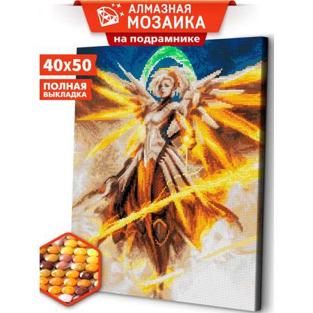 Алмазная мозаика Art sensation холст на подрамнике 40х50 см Overwatch Mercy