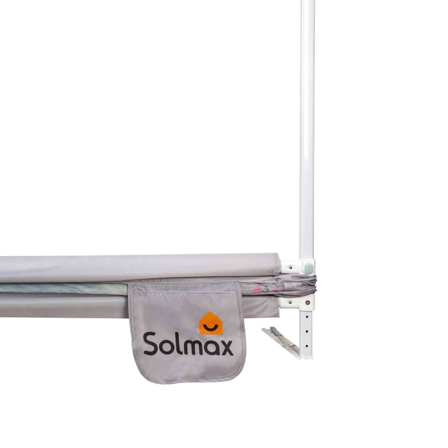 Защитный барьер для кровати Solmax 200 см серый/розовый - фото 8