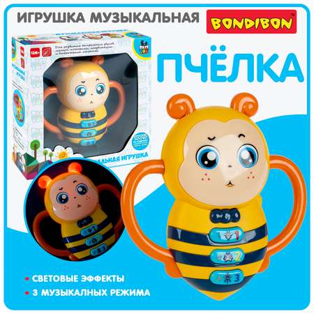 Музыкальная игрушка BONDIBON Пчелка со светом на батарейках серия Baby You