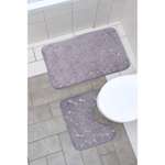 Набор ковриков Доляна для ванной и туалета «Галька ракушки» 2 шт: 40×50 50×80 см цвет бежевый