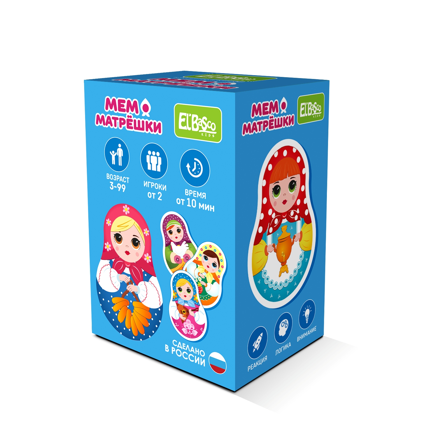 Развивающая игра El BascoKids Мемо Матрёшки купить по цене 569 ₽ в  интернет-магазине Детский мир