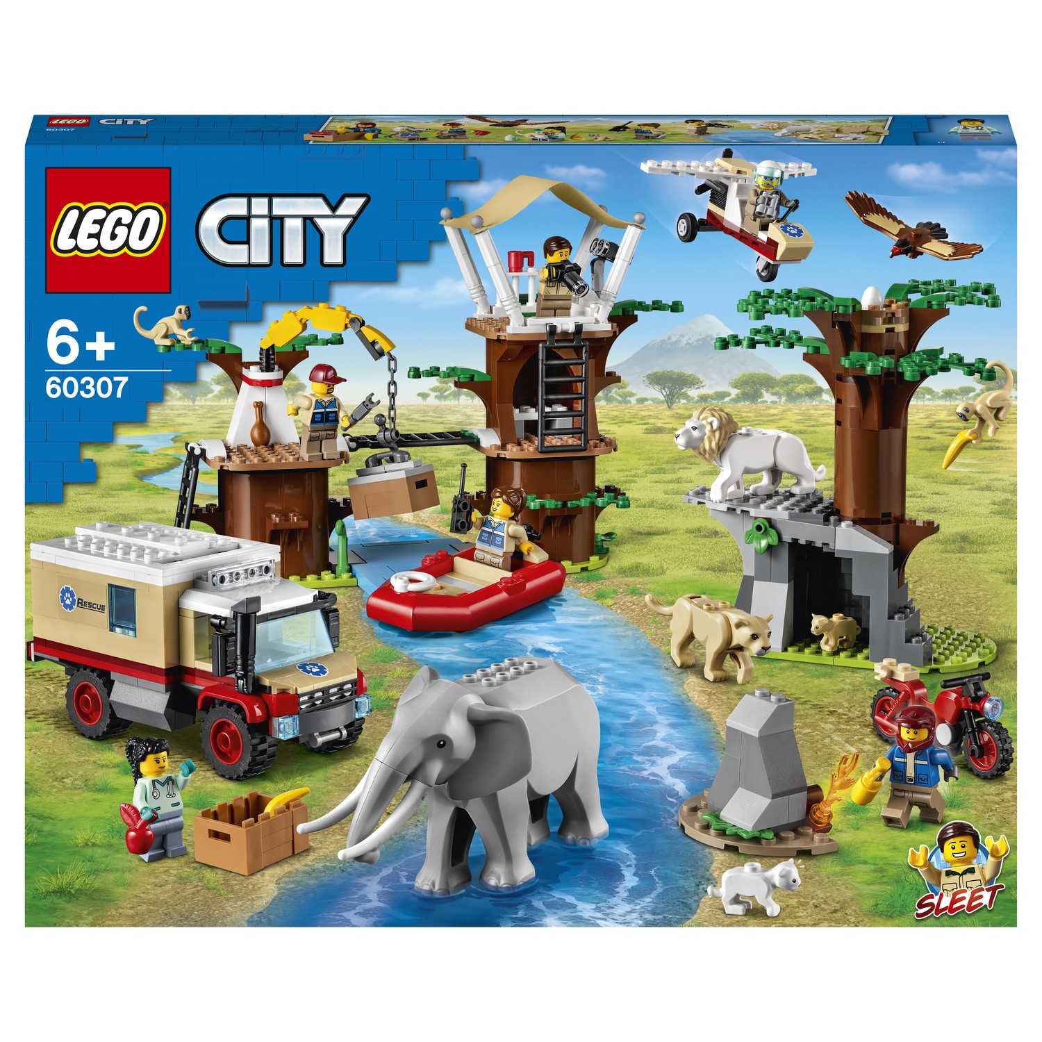 Конструктор LEGO City Wildlife Лагерь спасения дикой природы 60307 купить  по цене 6999 ₽ в интернет-магазине Детский мир