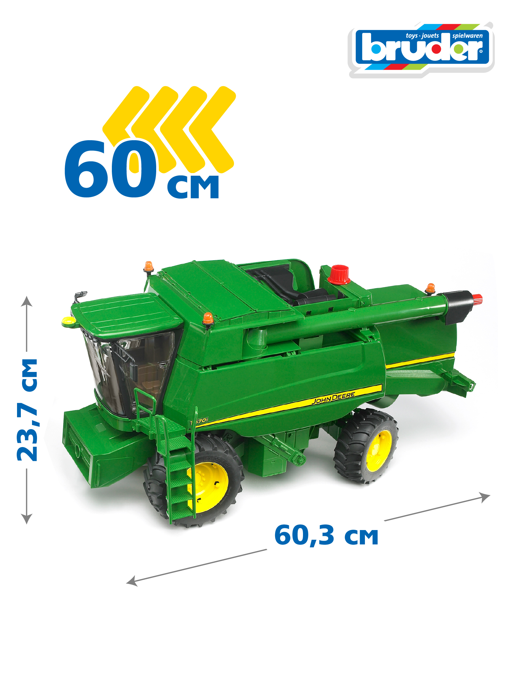 Игрушка BRUDER Комбайн John Deere T670i купить по цене 10794 ₽ в  интернет-магазине Детский мир