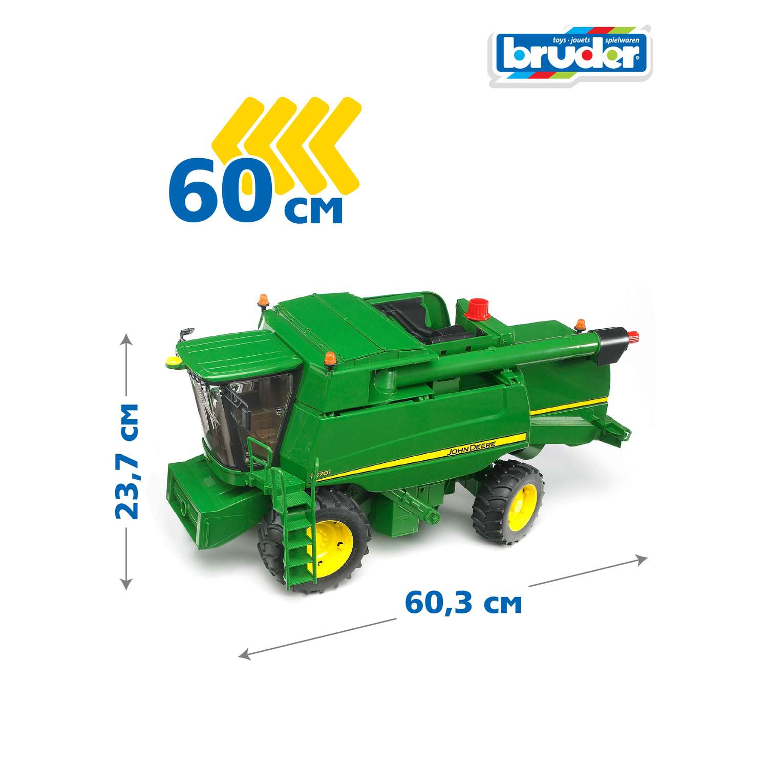 Игрушка BRUDER Комбайн John Deere T670i 02-132 - фото 2