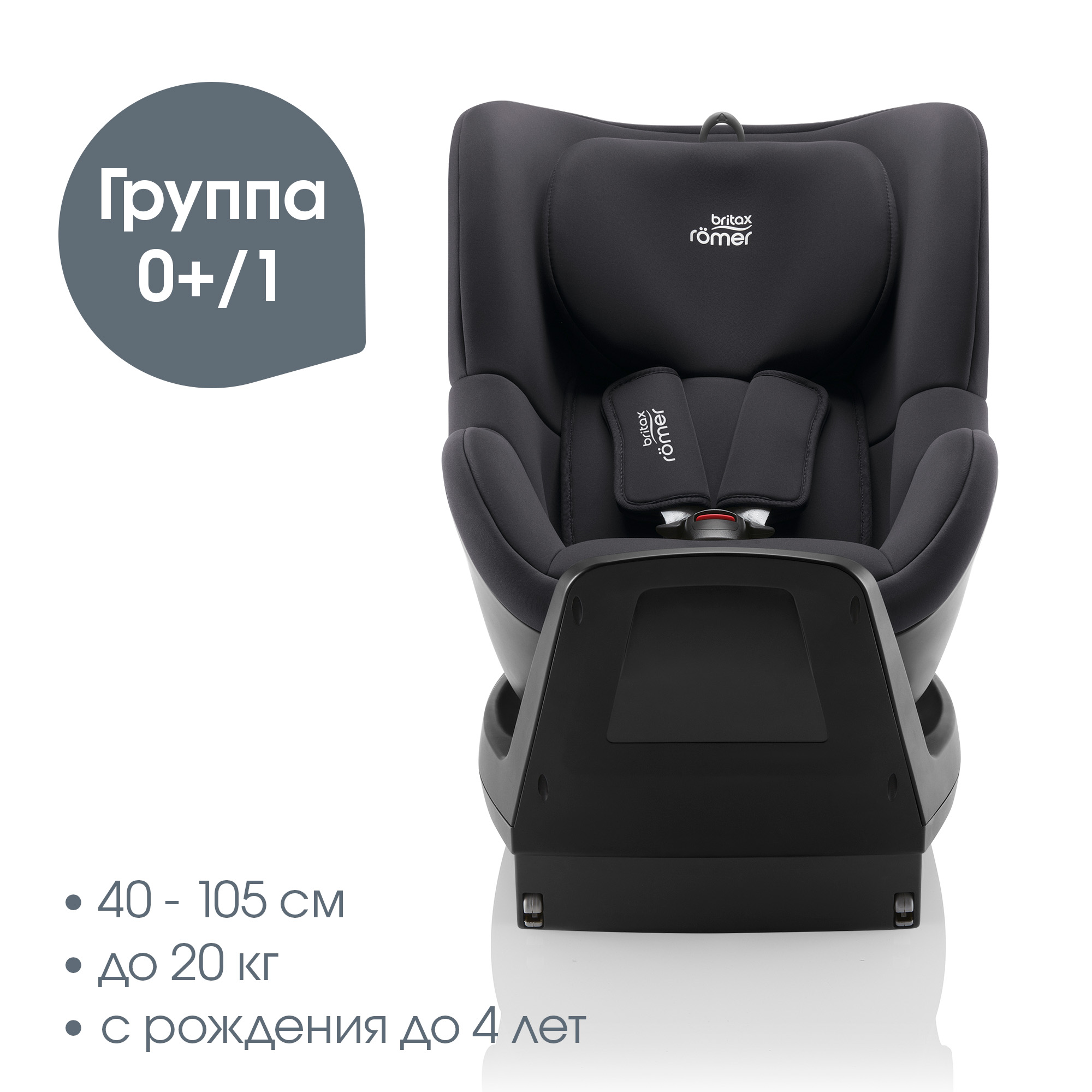 Автокресло Britax Roemer Dualfix Plus Midnight Grey Isofix 0+/1 (0-18 кг) - фото 2