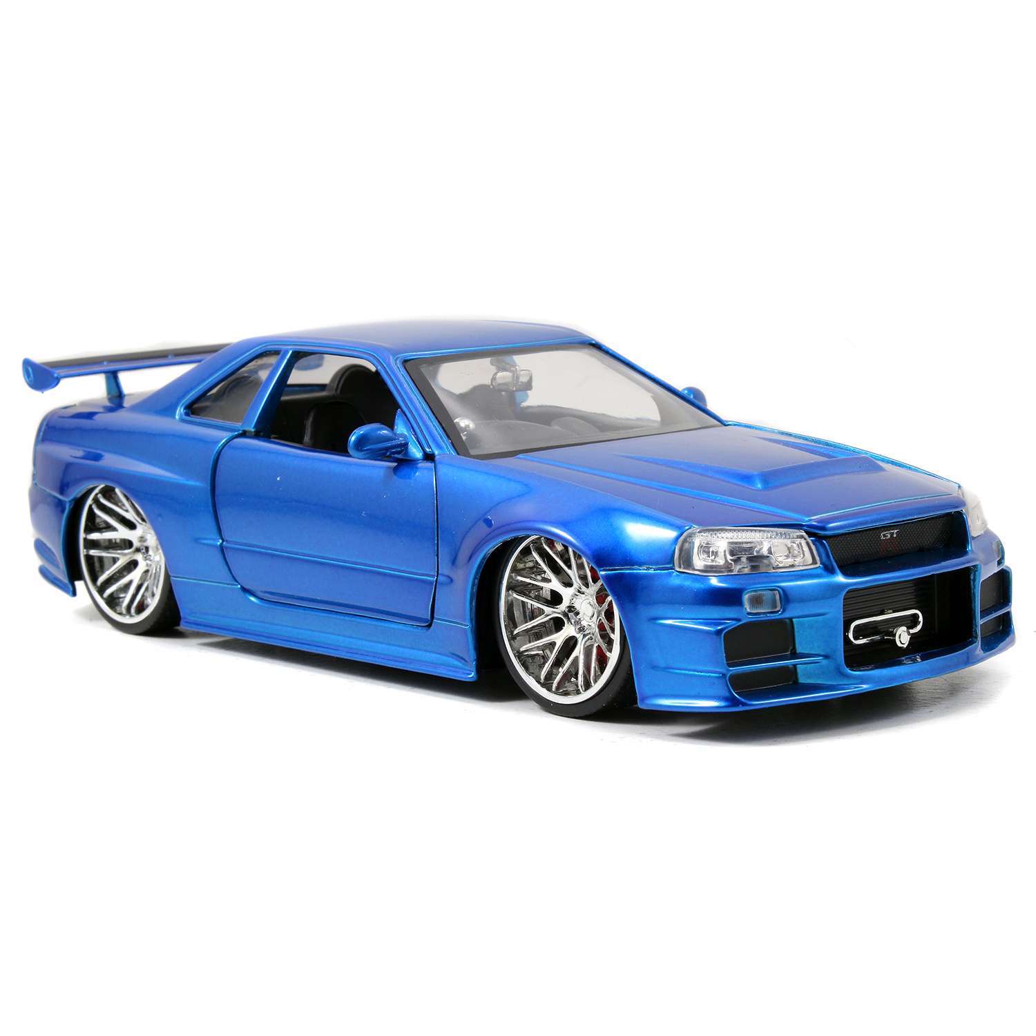 Автомобиль Jada Nissan GTR Skyline R34 Blue Форсаж 1:24 ТоуR125 - фото 4