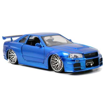 Автомобиль Jada Nissan GTR Skyline R34 Blue Форсаж 1:24