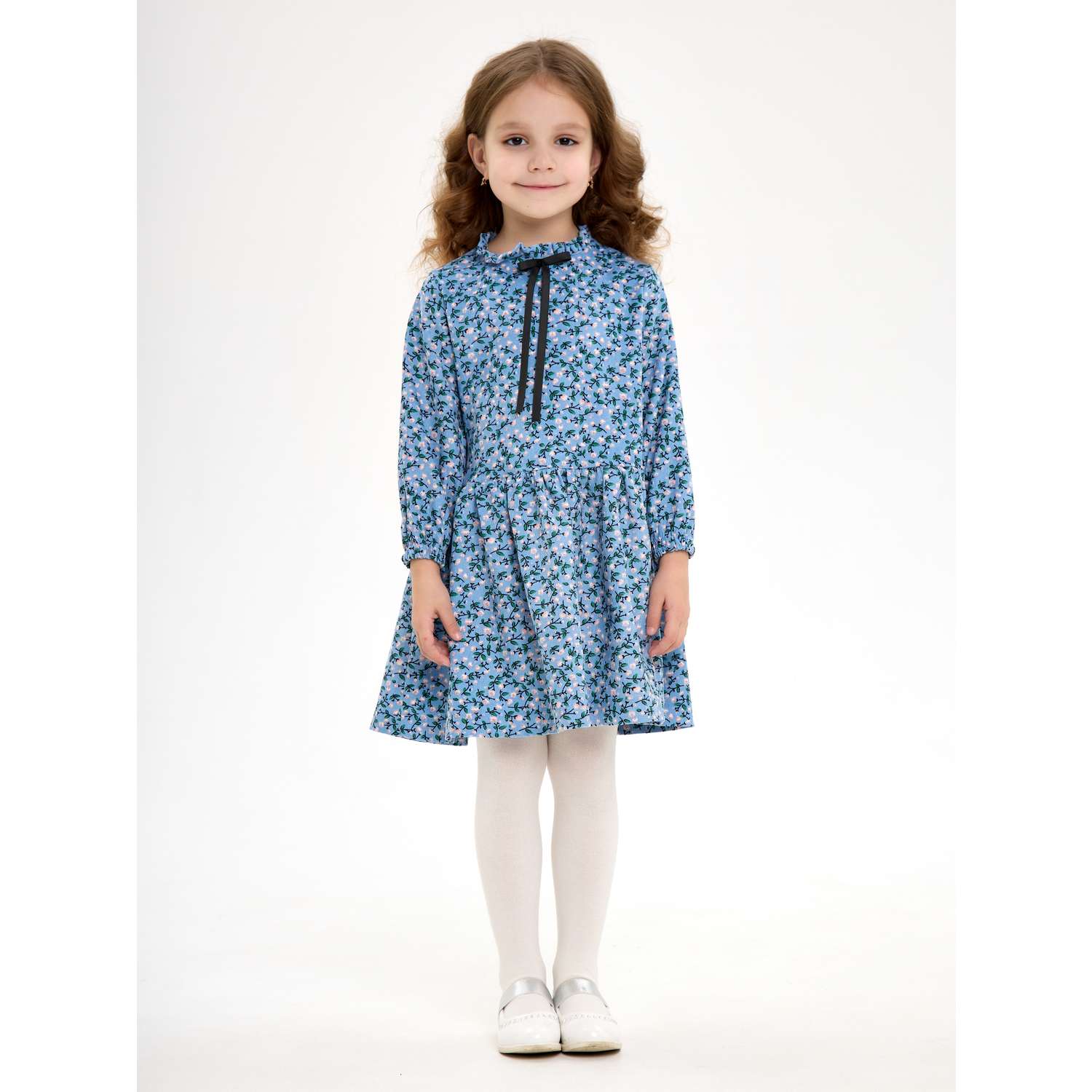 Платье CHILDREAM платье из микровельвета голубое - фото 2