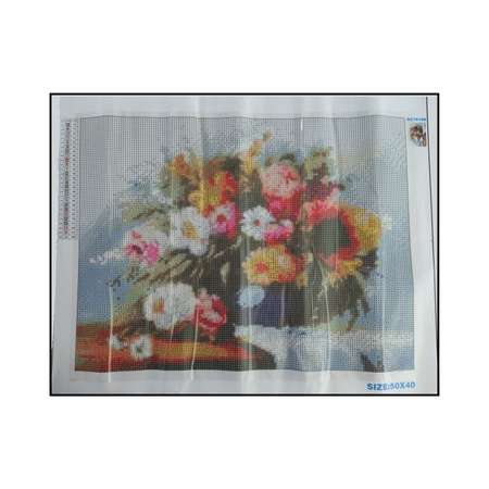 Алмазная мозаика Seichi Натюрморт с полевыми цветами 40х50 см