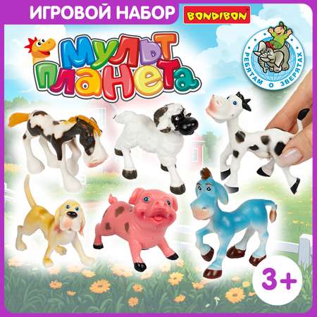 Игровой набор Bondibon фигурки животных Ферма 6 шт