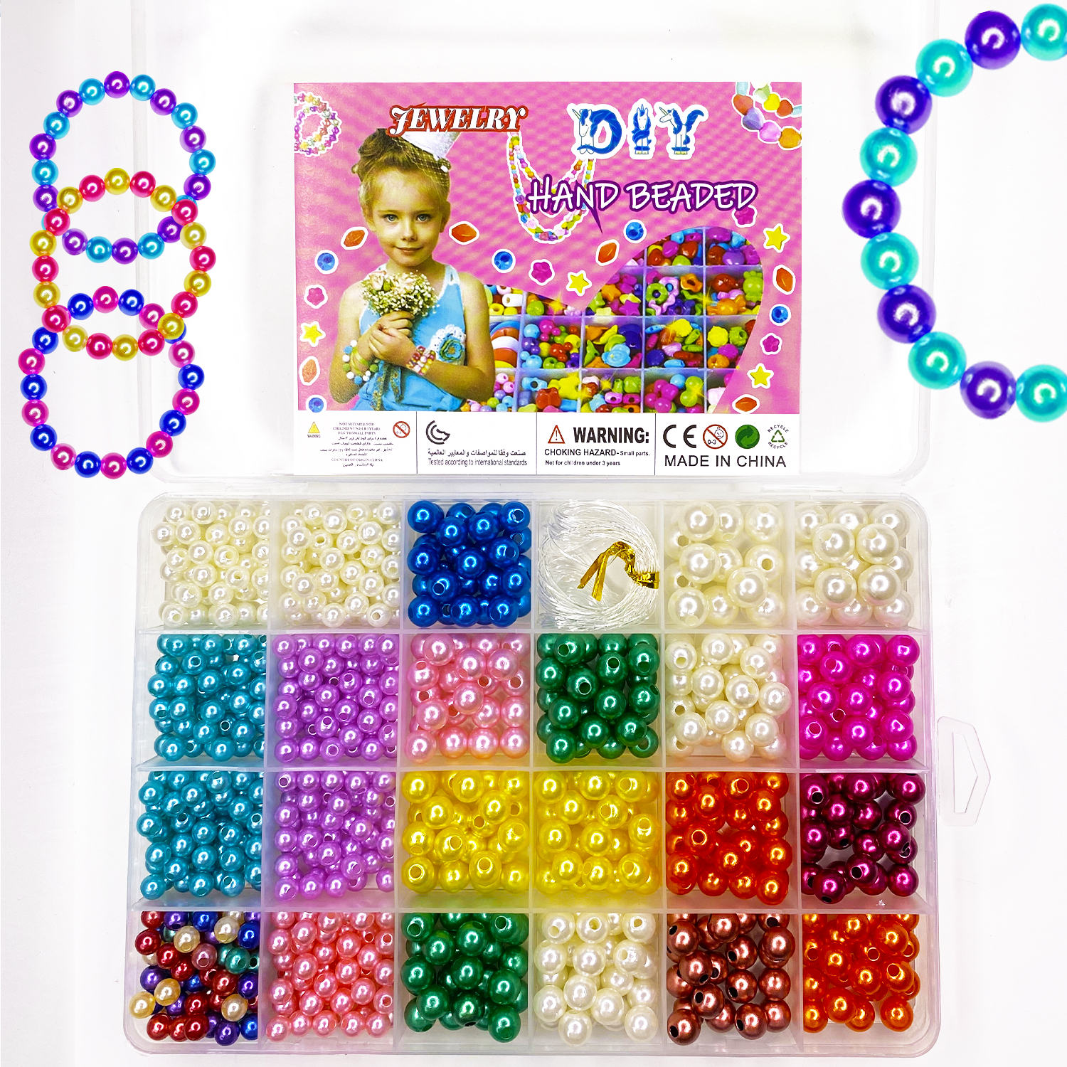 Набор бисера MINI-TOYS изготовление браслетов своими руками «Diy Hand Beaded» - фото 2