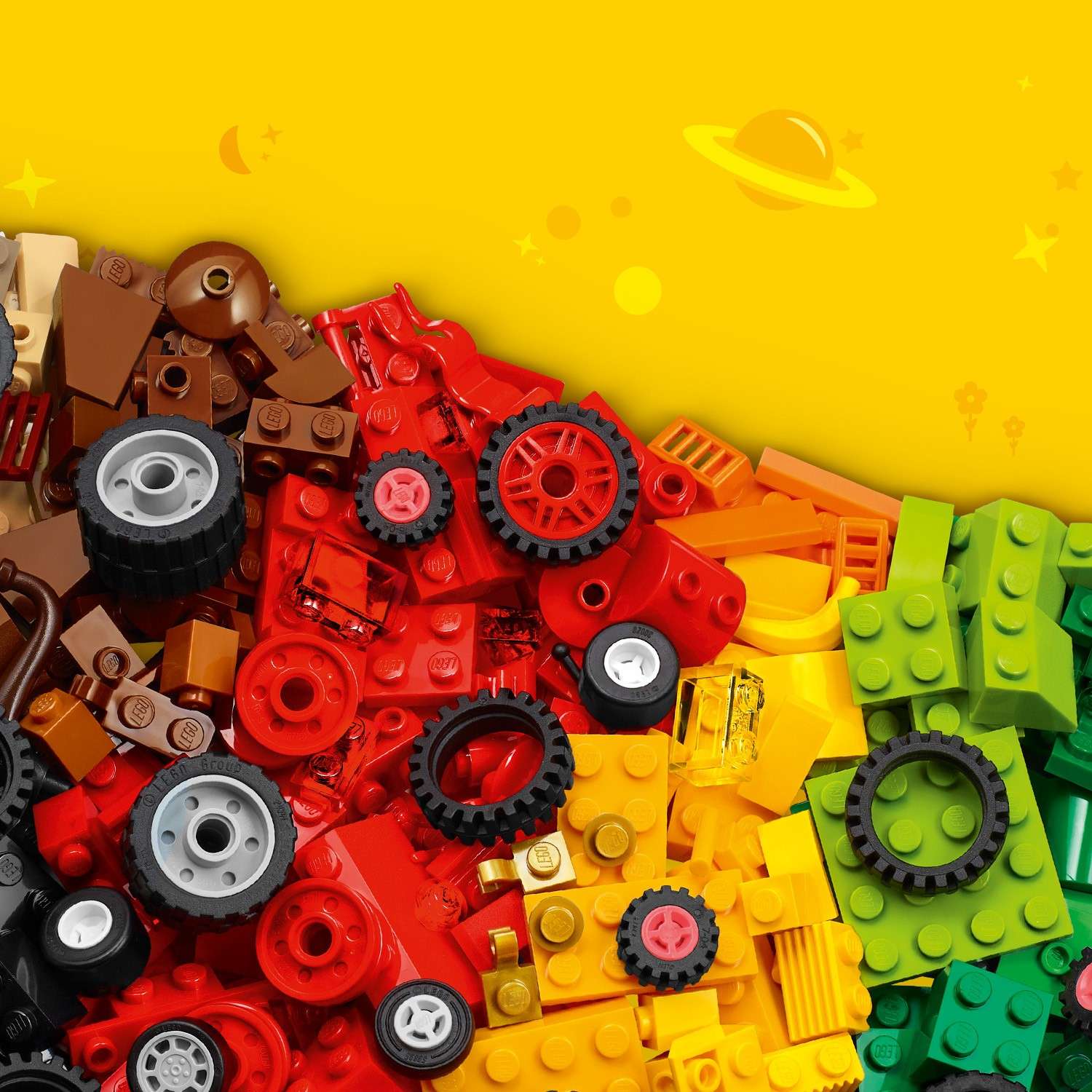 Конструктор LEGO Classic Кубики и колёса 11014 - фото 7