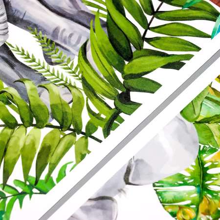 Наклейка Zabiaka пластик интерьерная цветная «Звери в джунглях» 30х90 см набор 2 листа