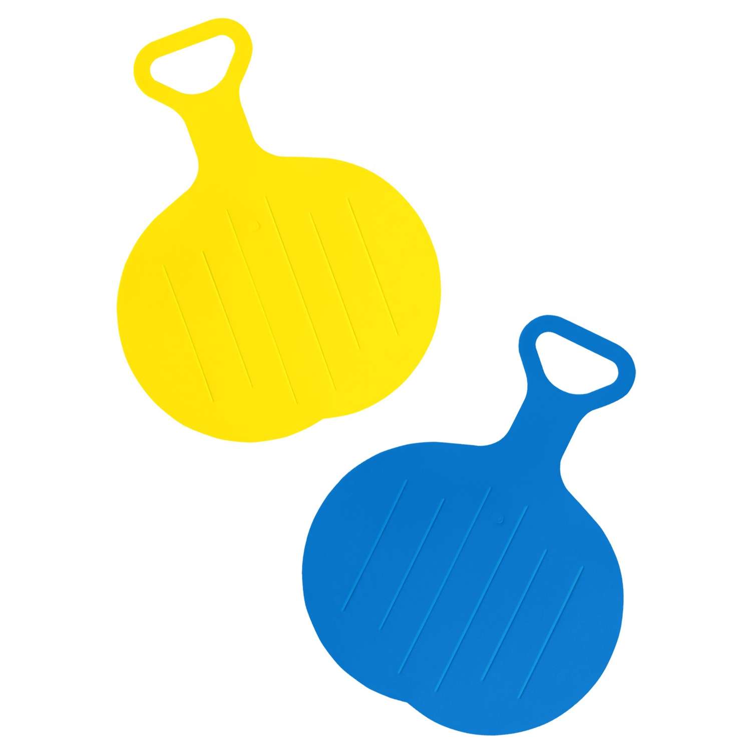 Набор ледянок Задира для горки круглая желтая и голубая - фото 1