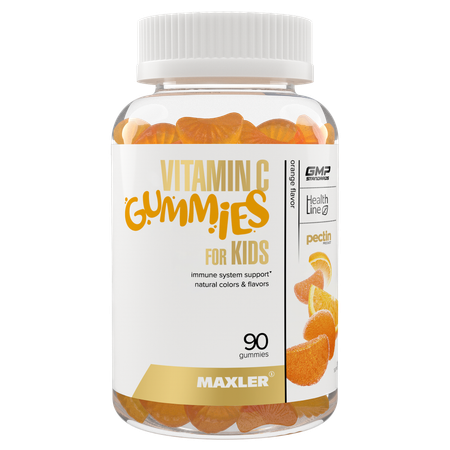 Витамин С для детей MAXLER Жевательный мармелад со вкусом апельсина 90шт.