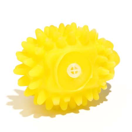 Игрушка Пижон пищащая «Ёжик» мини для собак 5 см жёлтая